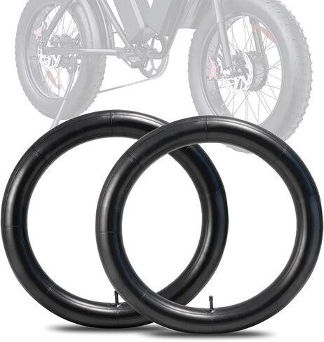 EBike 20x4.0 أنبوب داخلي عالي التحمل 2 قطعة متوافق مع Ridstar Q20/Q20 Pro Lite Macfox X1S X2 Super73 E-Bike، أمامي/خلفي من المطاط الممتاز بصمام سميك للغاية ساق جميع التضاريس in Saudi Arabia