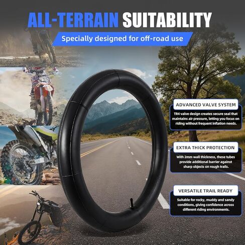 EBike 20x4.0 أنبوب داخلي عالي التحمل 2 قطعة متوافق مع Ridstar Q20/Q20 Pro Lite Macfox X1S X2 Super73 E-Bike، أمامي/خلفي من المطاط الممتاز بصمام سميك للغاية ساق جميع التضاريس in Saudi Arabia
