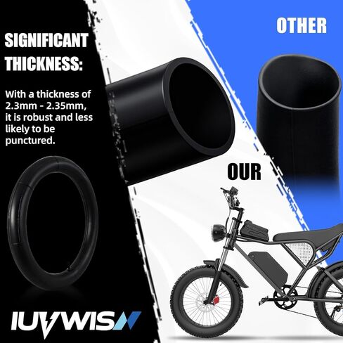 EBike 20x4.0 أنبوب داخلي عالي التحمل 2 قطعة متوافق مع Ridstar Q20/Q20 Pro Lite Macfox X1S X2 Super73 E-Bike، أمامي/خلفي من المطاط الممتاز بصمام سميك للغاية ساق جميع التضاريس in Saudi Arabia