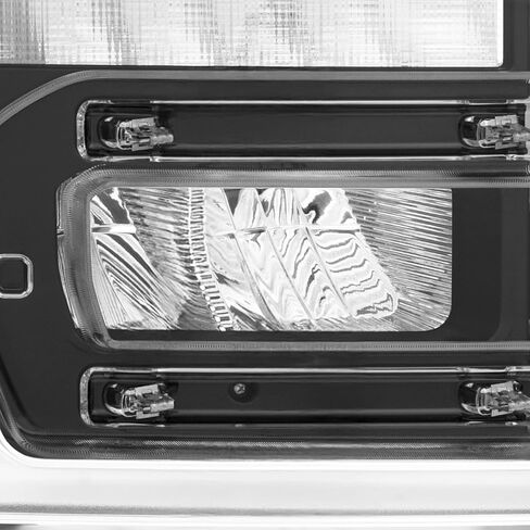 AKKON - Fits 2023-2025 Ford F250 F350 SuperDuty Full LED Black Headlight Passenger Right w/LED Reflector Tube DRL Running in Kuwait