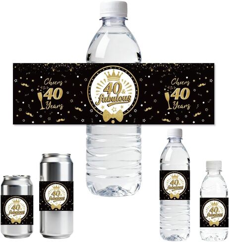 ANATTASOUL 30pcs Water Bottle Labels Happy Birthday with Farm Animal Waterproof Sticker, 8.51" x 2.51" Rectangle Water Bottle Wraps Sticker for Birthday, Anniversary, Party, Event in Saudi Arabia