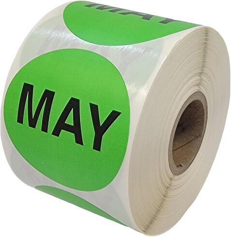 ملصقات لاصقة لشهر العام من LABELSANDMORE - مايو (مايو) مقاس 2 بوصة، 500 قطعة in Kuwait