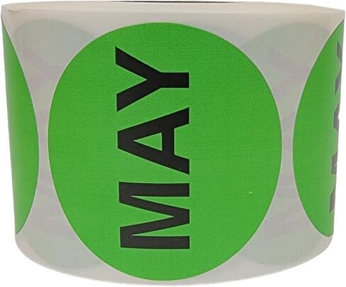 ملصقات لاصقة لشهر العام من LABELSANDMORE - مايو (مايو) مقاس 2 بوصة، 500 قطعة in Kuwait