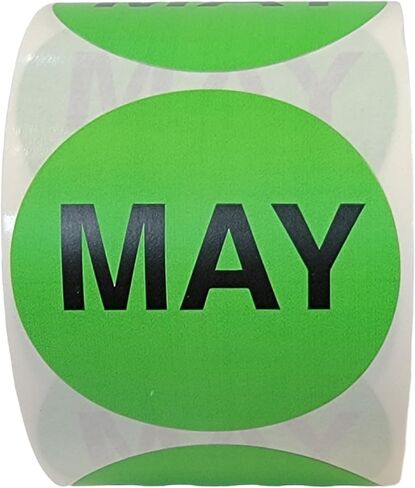 ملصقات لاصقة لشهر العام من LABELSANDMORE - مايو (مايو) مقاس 2 بوصة، 500 قطعة in Kuwait