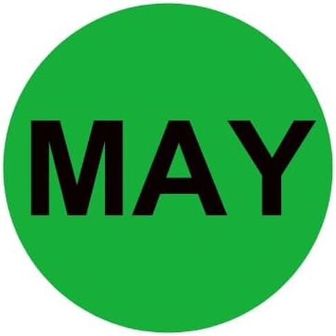 ملصقات لاصقة لشهر العام من LABELSANDMORE - مايو (مايو) مقاس 2 بوصة، 500 قطعة in Kuwait