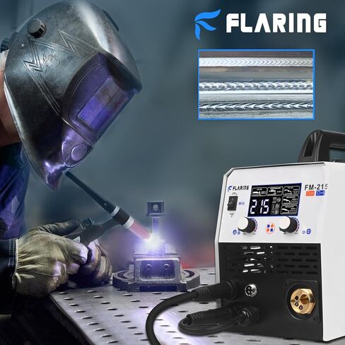 Filling 155amp Mig Welder ، 110 فولت Flux Core Flux MIG/LIFT TIG/Stick 3-in-1 GRAGE LED DIGINT DISPLAND MACHER in Saudi Arabia
