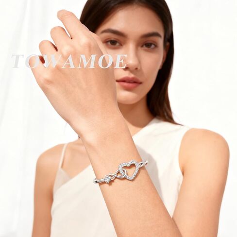 Infinity Heart Love Bracelet for Daughter, Forever Connected Bracelet Stainless Steel Birthday Graduation Jewelry Gifts to Daughter from Mum in Kuwait