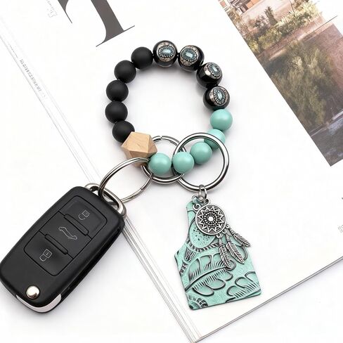 choice of all Western Keychain Wristlet Beaded Keychain Wristlet Tassel Bag Charm for Women Purse Accessory Gift for Women in Saudi Arabia
