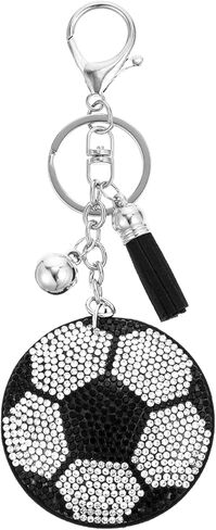 Sparkling Sport Themed Volleyball Keychain Gifts - Rhinestone Pendant, Keychain Decorations for Backpacks in Saudi Arabia