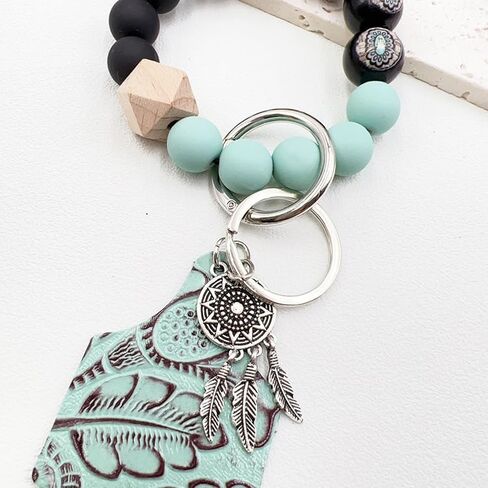 choice of all Western Keychain Wristlet Beaded Keychain Wristlet Tassel Bag Charm for Women Purse Accessory Gift for Women in Saudi Arabia