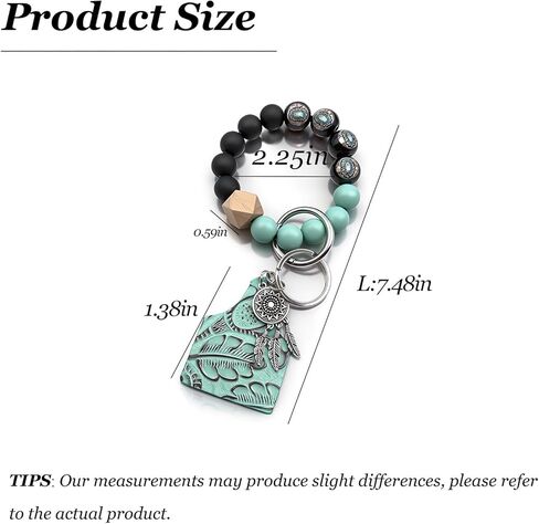 choice of all Western Keychain Wristlet Beaded Keychain Wristlet Tassel Bag Charm for Women Purse Accessory Gift for Women in Saudi Arabia