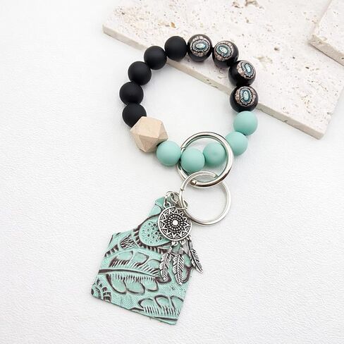 choice of all Western Keychain Wristlet Beaded Keychain Wristlet Tassel Bag Charm for Women Purse Accessory Gift for Women in Saudi Arabia