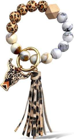 choice of all Western Keychain Wristlet Beaded Keychain Wristlet Tassel Bag Charm for Women Purse Accessory Gift for Women in Saudi Arabia