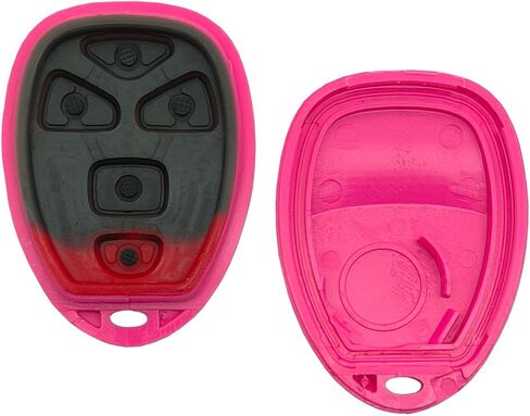 2 Pack Key Fob Shell Case Fits for Chevy Traverse 2007-2016 Tahoe Suburban GMC Acadia Yukon XL Buick Enclave Cadillac Escalade Saturn Outlook OUC60270 OUC60221 Keyless Entry Car Remote Cover (Pink) in Saudi Arabia