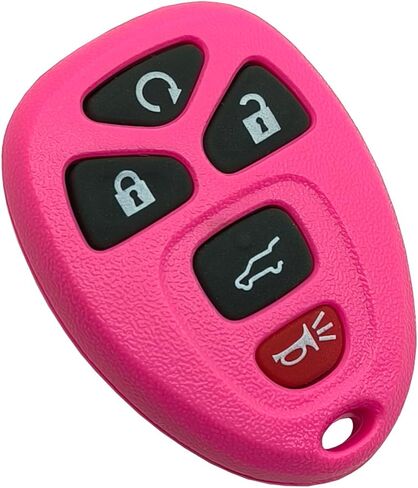 2 Pack Key Fob Shell Case Fits for Chevy Traverse 2007-2016 Tahoe Suburban GMC Acadia Yukon XL Buick Enclave Cadillac Escalade Saturn Outlook OUC60270 OUC60221 Keyless Entry Car Remote Cover (Pink) in Saudi Arabia