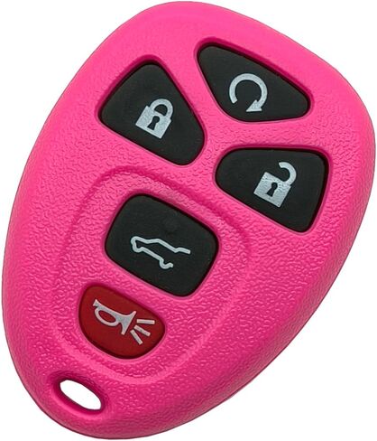 2 Pack Key Fob Shell Case Fits for Chevy Traverse 2007-2016 Tahoe Suburban GMC Acadia Yukon XL Buick Enclave Cadillac Escalade Saturn Outlook OUC60270 OUC60221 Keyless Entry Car Remote Cover (Pink) in Saudi Arabia