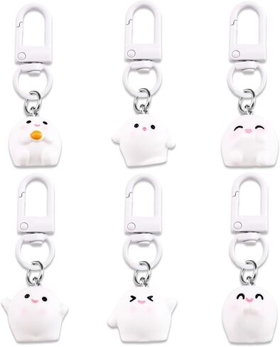 6 PCS Cute Keychains for Women Men Bag Charms for Handbags Purse Accessories Kawaii Keychain Charms for Friends Sister Daughter Birthday Christmas Gifts Ideas Cute Keyring in Kuwait