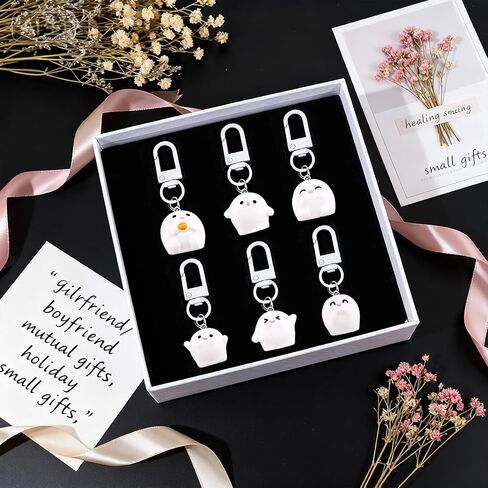 6 PCS Cute Keychains for Women Men Bag Charms for Handbags Purse Accessories Kawaii Keychain Charms for Friends Sister Daughter Birthday Christmas Gifts Ideas Cute Keyring in Kuwait