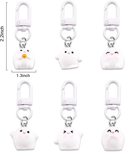 6 PCS Cute Keychains for Women Men Bag Charms for Handbags Purse Accessories Kawaii Keychain Charms for Friends Sister Daughter Birthday Christmas Gifts Ideas Cute Keyring in Kuwait