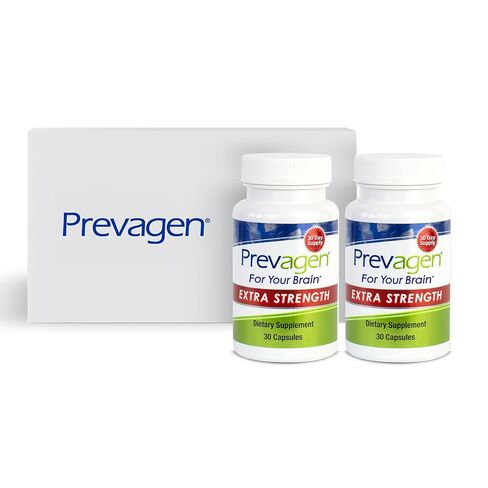 Prevagen Improves Memory - Extra Strength 20mg, 30 Capsules |2 Pack| with Apoaequorin & Vitamin D with Attractive and Stackable Storage Box | Brain Supplement for Better Brain Health in Kuwait