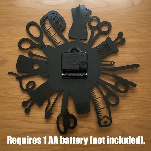 Sewing Machine Wall Clock 12 Inch Vinyl Record Retro Style Silent Non Ticking Quartz Battery Operated Quilting Tools Decorative Clock for Sewing Room Tailor Seamstress Home Kitchen Office Decor Gift in Kuwait