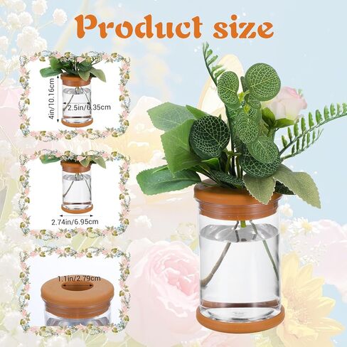 18 Packs Plant Propagation Station, Clear Plastic Test Tube Vases with Hole Lids for Water Propagation, Hydroponic Growing for Home Office Desktop Decoration in Kuwait