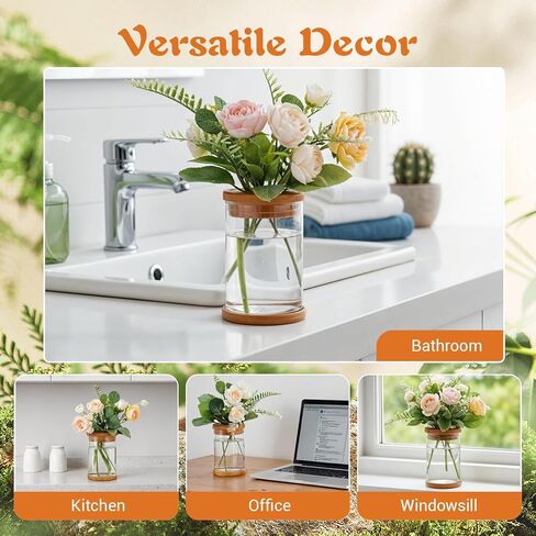 18 Packs Plant Propagation Station, Clear Plastic Test Tube Vases with Hole Lids for Water Propagation, Hydroponic Growing for Home Office Desktop Decoration in Kuwait