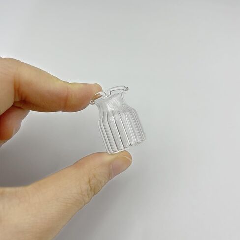 2Pcs Clear Mini Vase, Miniature Vases, Cat Whisker Vase, Miniature Stuff for Tiny Houses Decoration DIY Micro Landscape Items in Kuwait