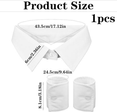 3 قطع من الياقات والأصفاد البيضاء، وأكمام صناعية للنساء، وياقة ديكي قابلة للفصل وأصفاد وهمية in Kuwait