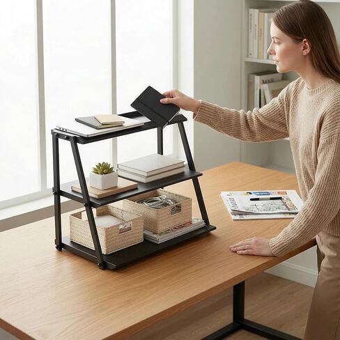 WWN 3 Tier Candy Display - حامل الوجبات الخفيفة مع حامل الوجبات الخفيفة - وجبات خفيفة متعددة الوظائف وحامل رقاقة للمتاجر - Cupcake Display Stand （Black） in Kuwait