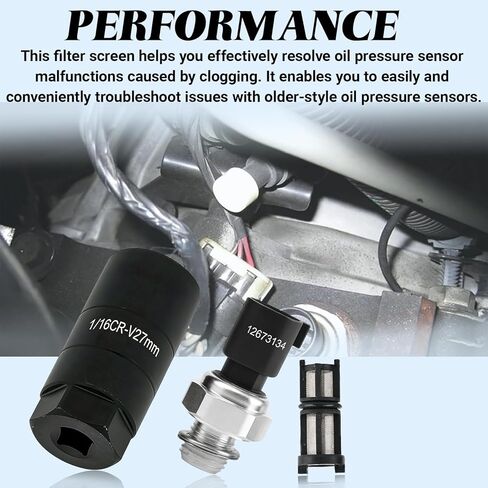 Oil Pressure Sensor Socket 12673134, Oil Pressure Switch Sending for 2009-2020 Chevy Silverado 1500 2500 3500 4500 Tahoe Suburban Avalanche, GMC Savana Sierra Yukon, Cadillac CTS Escalade in Kuwait