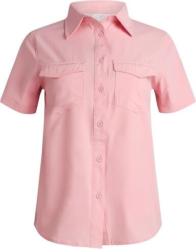 CANADA WEATHER GEAR Womens Button Down Shirt - Long and Short Sleeve Outdoor Adventure Dual Chest Pocket Shirt (Size: S-XXL) in Saudi Arabia