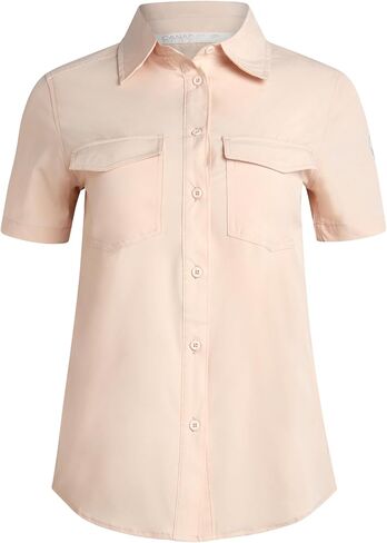 CANADA WEATHER GEAR Womens Button Down Shirt - Long and Short Sleeve Outdoor Adventure Dual Chest Pocket Shirt (Size: S-XXL) in Kuwait