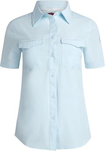 CANADA WEATHER GEAR Womens Button Down Shirt - Long and Short Sleeve Outdoor Adventure Dual Chest Pocket Shirt (Size: S-XXL) in Saudi Arabia