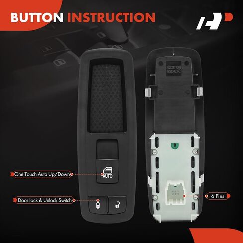 A-Premium Power Window Switch Compatible with Dodge Durango 2011-2015 & Jeep Grand Cherokee 2014-2017, Front Right Passenger Side, Replace# 68086692AE, 68086692AF in Saudi Arabia