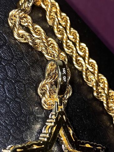Lucky Star Pendant Necklace – Men & Women Iced Out Medallion, 925 Italy Stainless Steel, Rope Chain 2.5mm, Hip Hop Fashion Jewelry in Saudi Arabia