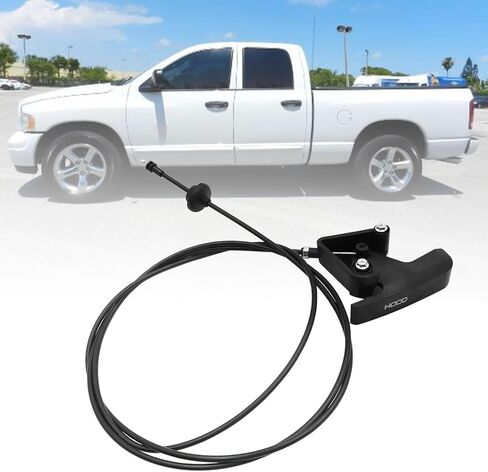 Priprilod Hood Release Cable & Pull Handle Compatible With Dodge Ram 1500 2500 3500 1994-2005 Pickup Truck #55076343 55075422 55275849AA in Saudi Arabia