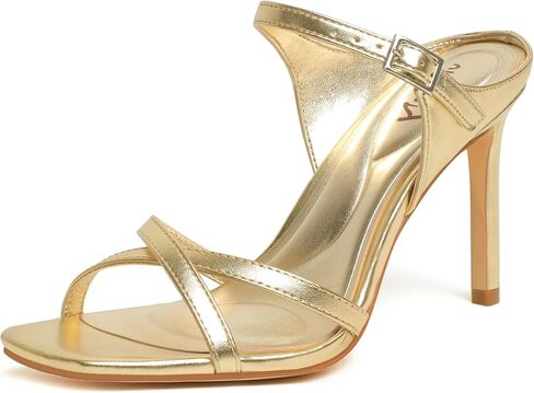 vivianly Women's Square Toe Cross Strap Stiletto Heeled Sandals 3.9 Inch Heel with Adjustable Ankle Strap Dress Shoes in Kuwait