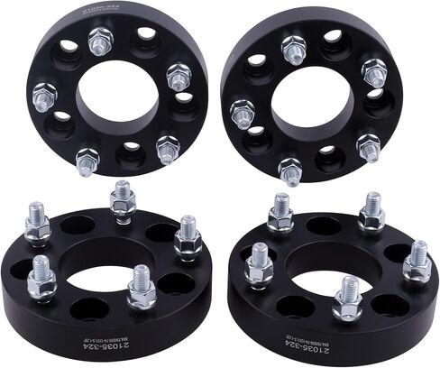VLAOSCHI Black Forged 5x4.5 to 5x5.5 Wheel Adapters 1 Inch with 1/2" Studs Compatible with Jeep F-ord 5 Lug 5x114.3 to 5x139.7 for Wrangler Cherokee Liberty | Taurus Edge Explorer Ranger - Pack of 4 in Saudi Arabia