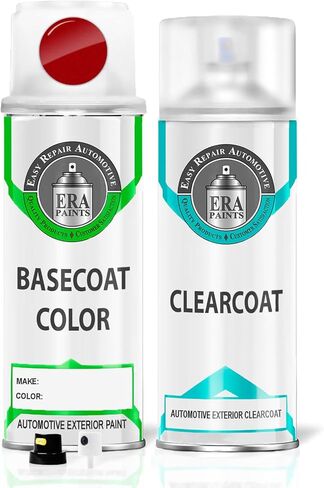 ERA Paints - E4 - Vermilion for FORD Exact OEM Color Match Automotive Touch Up Paint for Cars - Scratch & Chip Repair for Metal & Plastic - Essential Kit - Made in USA in Saudi Arabia