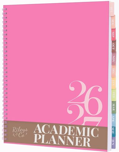 Riley's Planner 2024-2025 Academic Year, 18-Month Classic Weekly Planner - Timeless Weekly & Monthly Agenda Planner, Durable Cover, Notes Pages, Twin-Wire Binding (8 x 6 inch, Blue) in Saudi Arabia