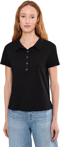 Mod-O-Doc Women's Short Sleeve Boxy Polo Tee in Saudi Arabia