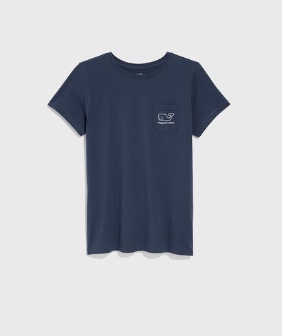 Vineyard Vines Womens Women's Vintage Whale Short-Sleeve Pocket Tee in Saudi Arabia