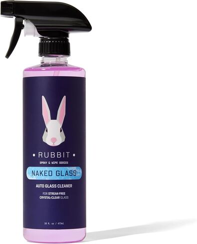 Naked Glass Cleaner, Auto Glass Spray for Detailing Car Mirrors, Windows, and Interior Surfaces, Streak Free Shine, Quick Spray and Wipe Formula, Car Cleaning Supplies, 16 FL Oz in Kuwait