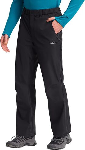 Pioneer Camp Men’s Rain Pants 3L Full Zip Waterproof Pants Windbreaker Breathable Lightweight Outdoor Hiking Climbing Work in Saudi Arabia