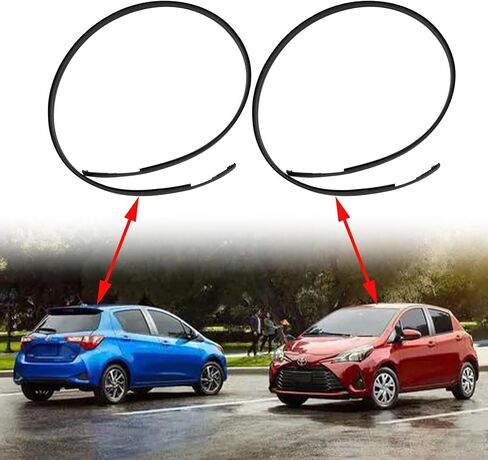 FZJDSD 7555152160 7555252140 Black Left & Right Roof Trim Molding Kit Compatible with Toyota Yaris Hatchback 2006-2016 in Saudi Arabia