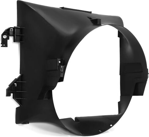 HECASA Radiator Cooling Fan Shroud Compatible with 2009-2016 Dodge Ram 1500 2500 3500 with 5.7L & 6.4L HEMI Replacement for 52126427AB CH3110130 PP Plastic Black in Kuwait