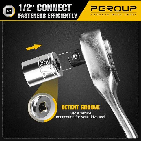 مجموعة مقابس ضحلة للمحرك 10 قطع مقاس 1/2 بوصة، SAE (3/8 بوصة - 15/16 بوصة)، 6 نقاط، فولاذ Cr-V، مقبس مطلي بالكروم المصقول بالكامل مع دعامة تعليق، غطاء الأحجام الأكثر شيوعًا in Kuwait