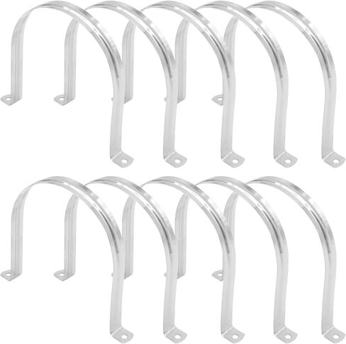 6 inch U-Tube Strap Clamp 10Pcs, 2 Hole U-Shaped Bracket, 304 Stainless Steel U-Bolt Clamp for Hose Clamp Pipe Clamp (150mm) in Saudi Arabia