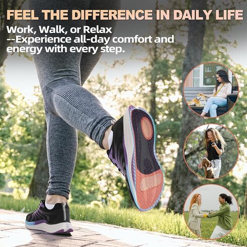 حشوات دعم قوس القدم من OrthoComfoot للنساء - نعال داخلية مريحة لتخفيف التهاب اللفافة الأخمصية للقدم المسطحة وآلام الكعب والقدم، نعال أحذية تقويمية عالية القوس للوقوف طوال اليوم، مقاس وردي 8 للنساء in Kuwait